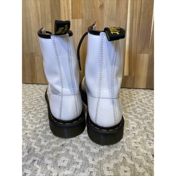 Doc Martin combat boots women's 9 white patent leather - Picture 4 of 11